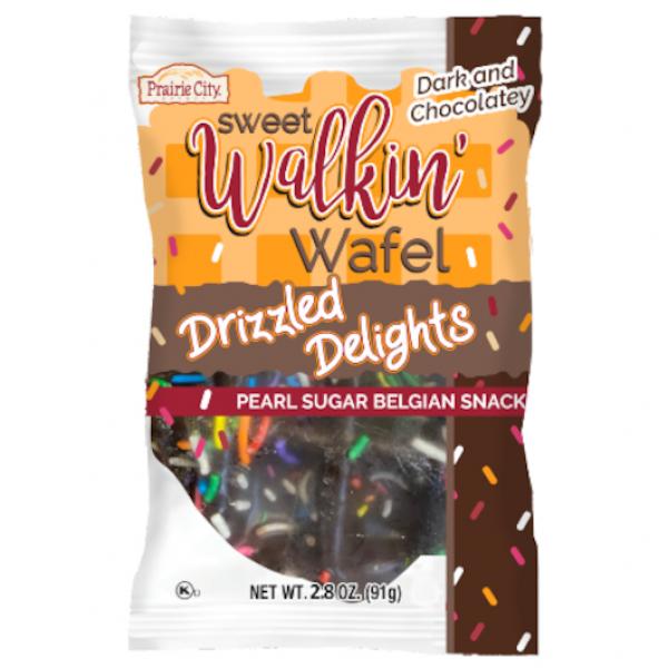 I W Dark & Chocolatey Sweet Walkin' Wafel Drizzled Delights 2.8 Ounce Size - 36 Per Case.