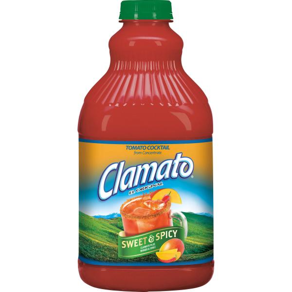 Clamato Sweet & Spicy Pet 64 Fluid Ounce - 8 Per Case.