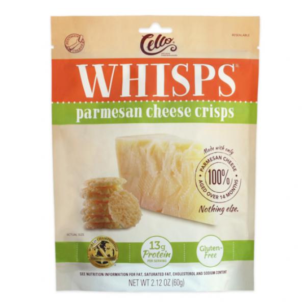 Whisps Parmesan Cheese Crisps 2.12 Ounce Size - 6 Per Case.