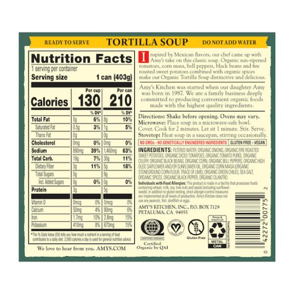 Tortilla Soup 14.2 Ounce Size - 12 Per Case.