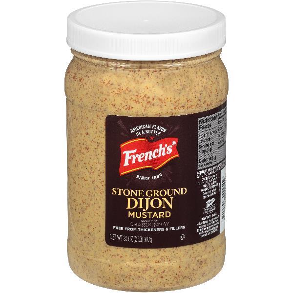 Stone Ground Dijon Mustard 32 Ounce Size - 6 Per Case.