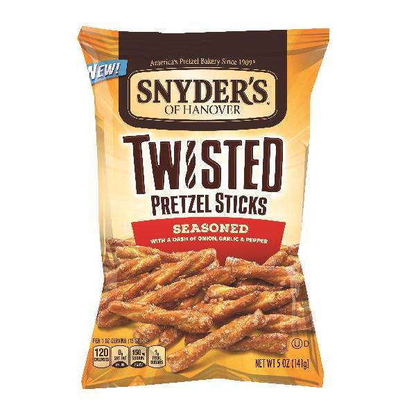 Snyder's Of Hanover Seasoned Twisted Pretzelsticks Bag 5 Ounce Size - 8 Per Case.