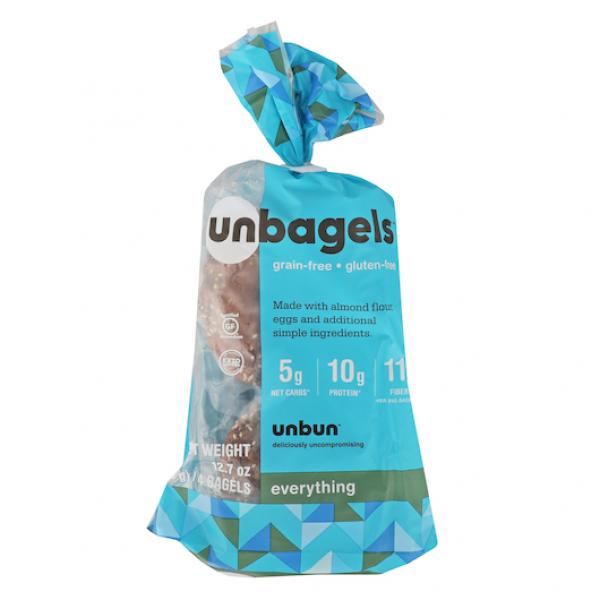 Unbun Unbagel Everything 90 Grams Each - 6 Per Case.