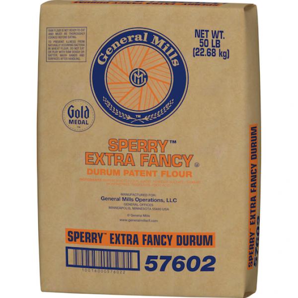Gold Medal™ Sperry™ Extra Fancy Flour Durum Patent Enriched 50 Pound Each - 1 Per Case.