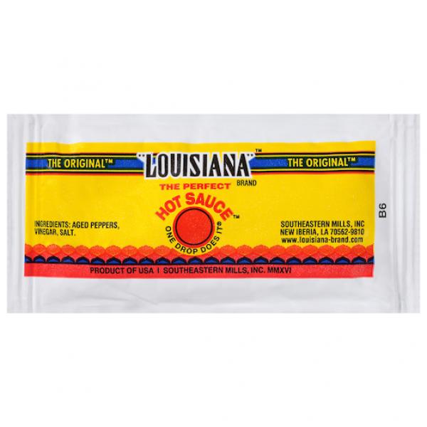 Louisiana Hot Sauce Hot Sauce Packets Gram 7 Grams Each - 600 Per Case.