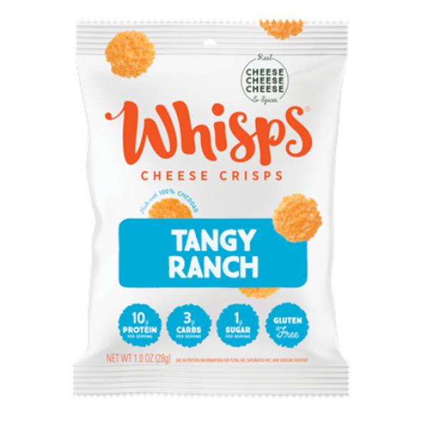 Whisps Single Serve Single Ranch Cheese Crisp 1 Ounce Size - 36 Per Case.
