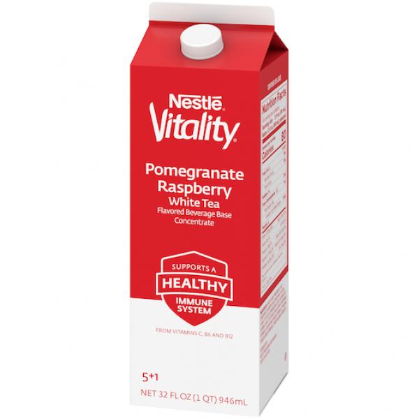 Nestle Vitality Pomegranate Raspberry White Tea Frozen Concentrate X32 Fluid Ounce - 12 Per Case.