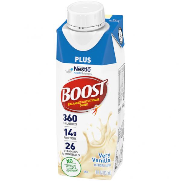 Boost Plus® Very Vanilla Carton 8 Fluid Ounce - 24 Per Case.