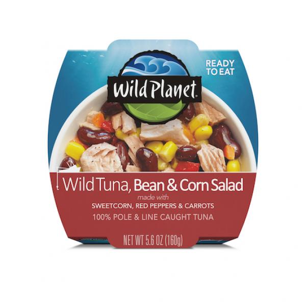 Wild Planet Foods Wild Tuna Bean And Corn Salad 5.6 Ounce Size - 12 Per Case.