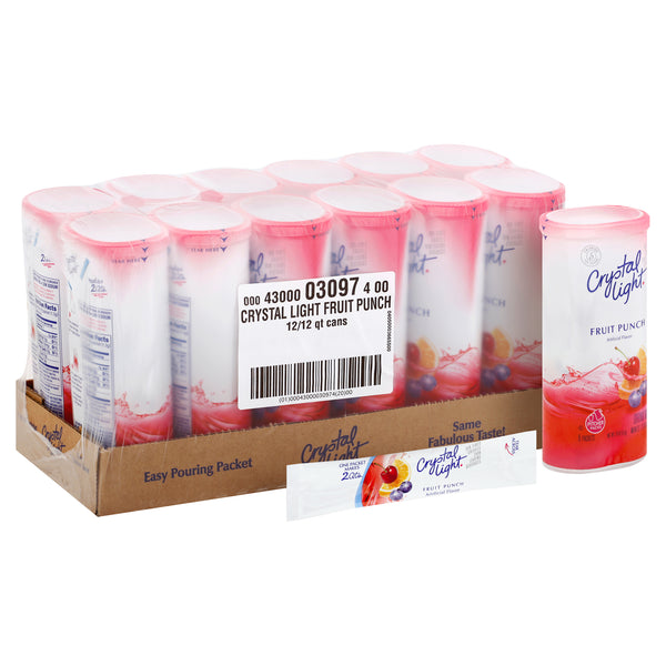 Crystal Light Fruit Punch Beverage Mix, 2.04 Ounce Size - 12 Per Case.