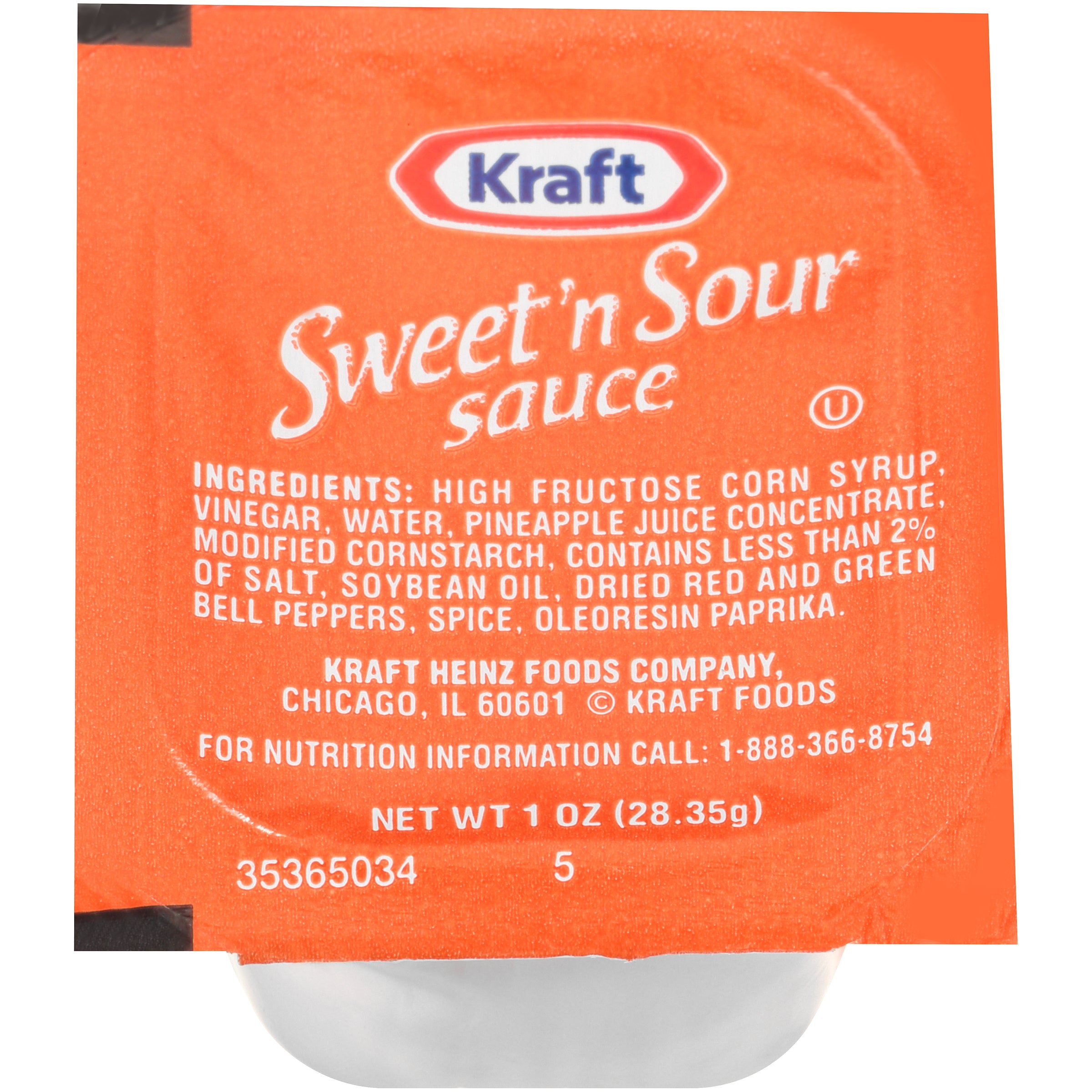 KRAFT Single Serve Sweet & Sour Sauce 1 Ounce Cups 100 Per Case