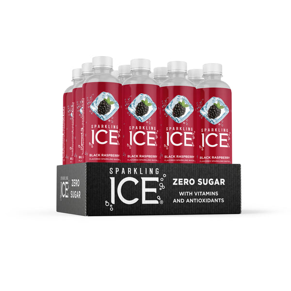 Sparkling Ice Black Raspberry With Antioxidants And Vitamins Zero Sugar Bottle 17 Fluid Ounce - 12 Per Case.
