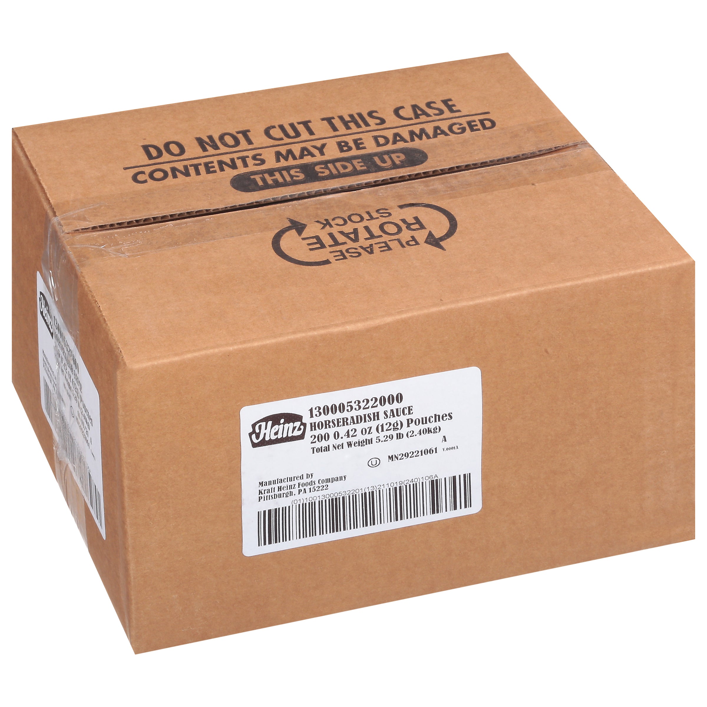 HEINZ Single Serve Horseradish Sauce 12 Gram Packets 200 Per Case