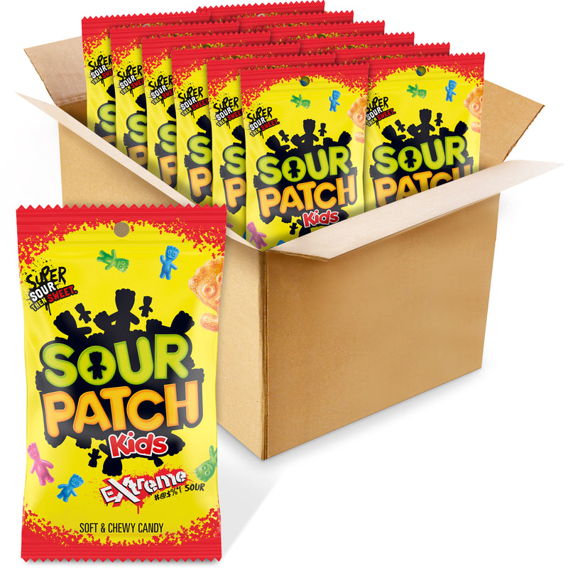 Sour Patch Extreme Peg Bag 7.2 Ounce Size - 12 Per Case.