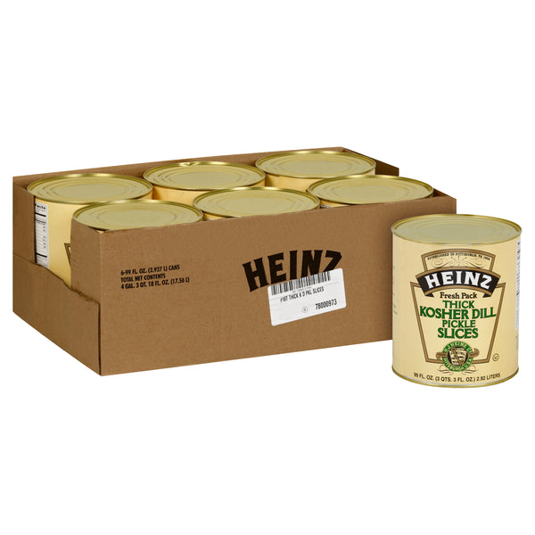HEINZ Kosher Dill Pickle Slices #10 Can 99 Fluid Ounce 6 Per Case
