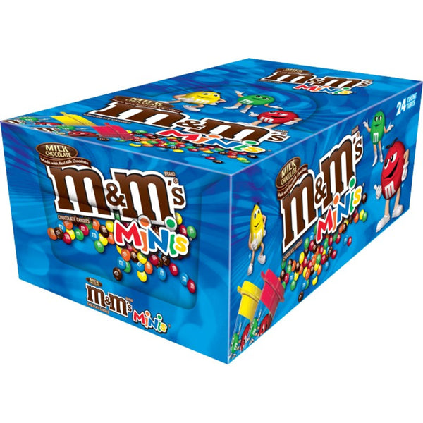 M&m's Milk Chocolate Minis Megatube Per 1.77 Ounce Size - 144 Per Case.