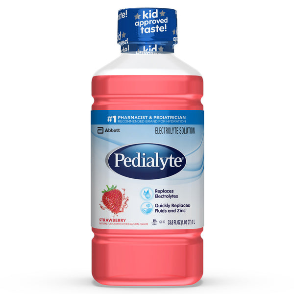 Pedialyte Strawberry Bottle 33.8 Fluid Ounce - 8 Per Case.