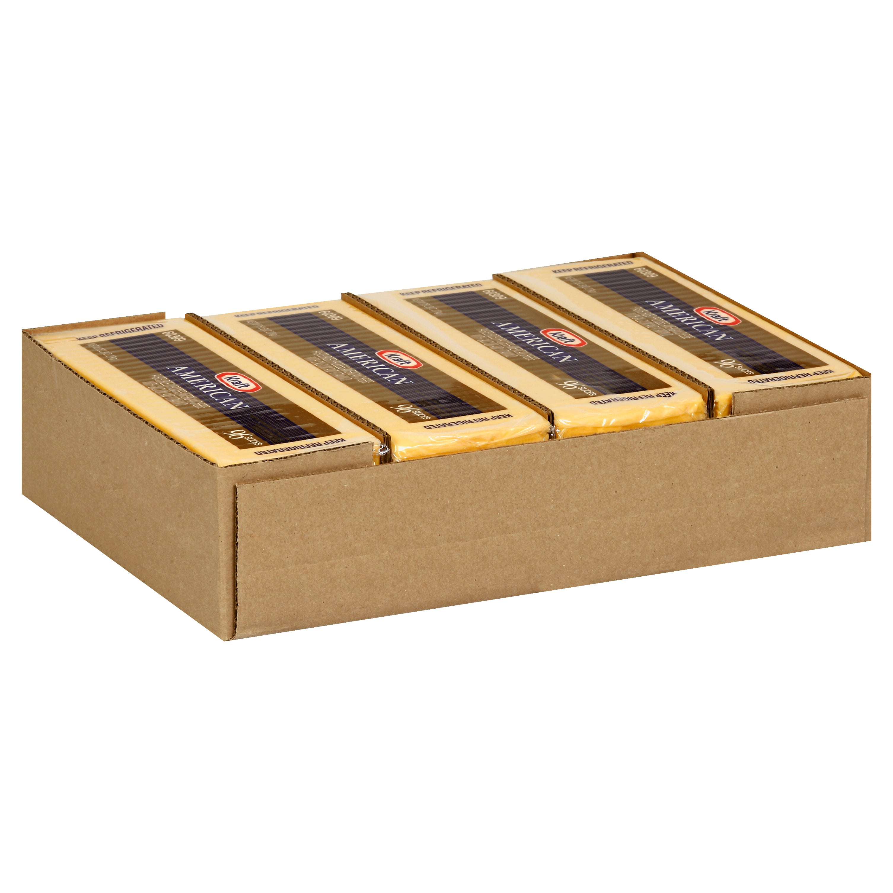 KRAFT American Sliced Cheese (96 Slices) 5 lb. 4 Per Case