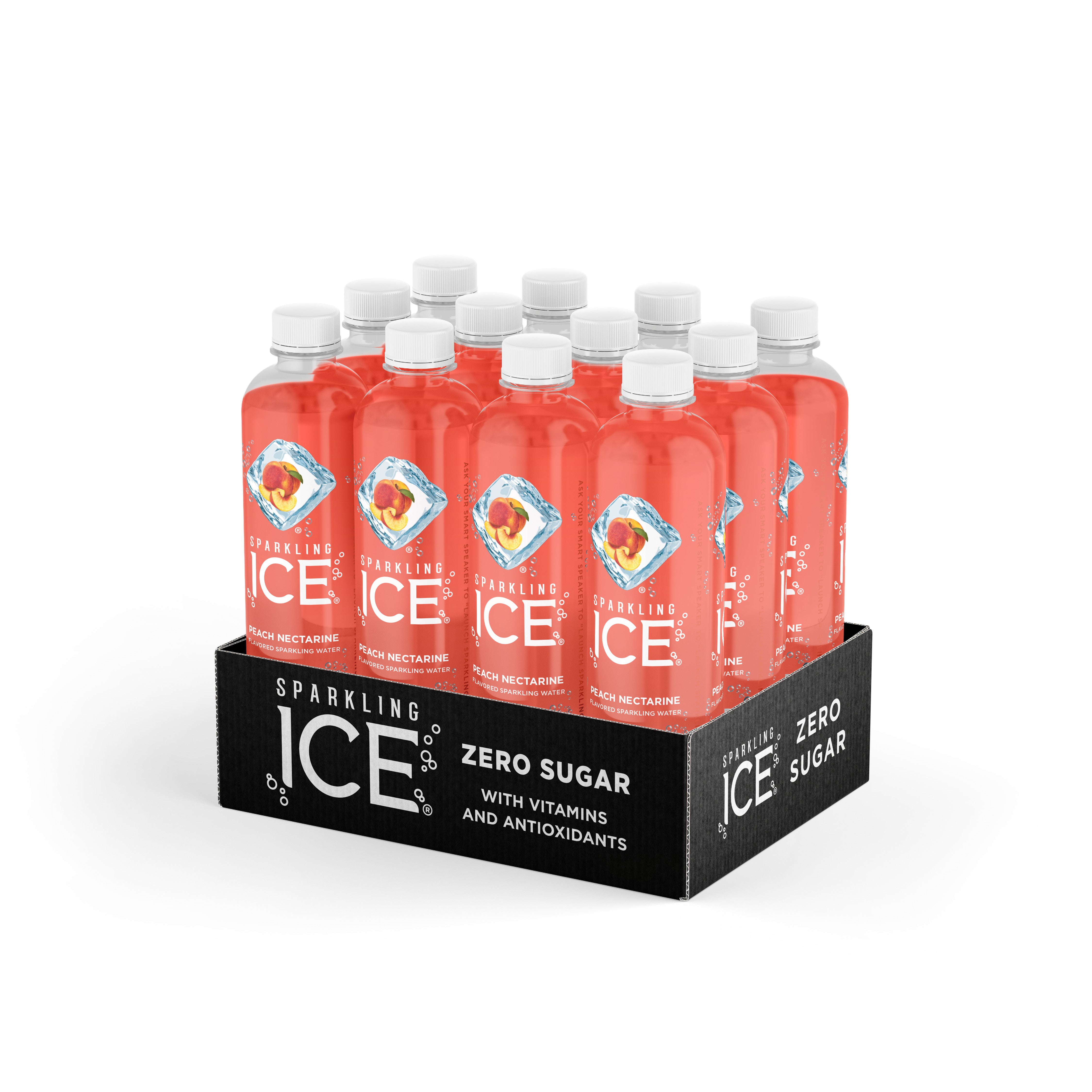 Sparkling Ice Peach Nectarine With Antioxidants And Vitamins Zero Sugar Bottle 17 Fluid Ounce - 12 Per Case.