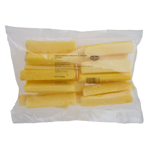 Del Monte® Deluxe Gold™ Fresh Frozen Pineapple Spears Bag 10.4 Pound Each - 1 Per Case.