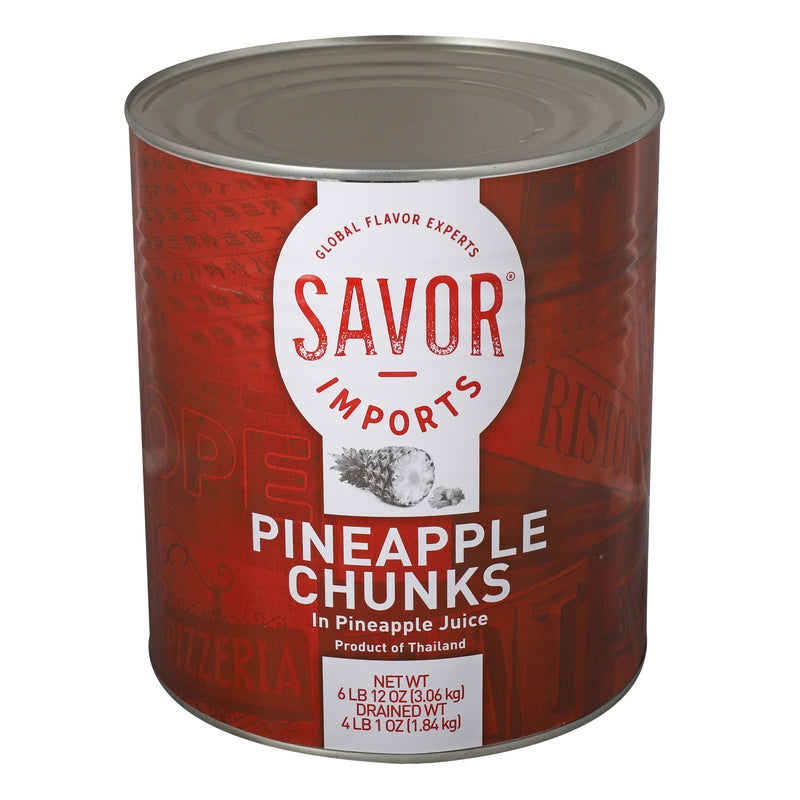 Savor Imports Pineapple Chunk Juice Choice Can 10 Cans - 6 Per Case.