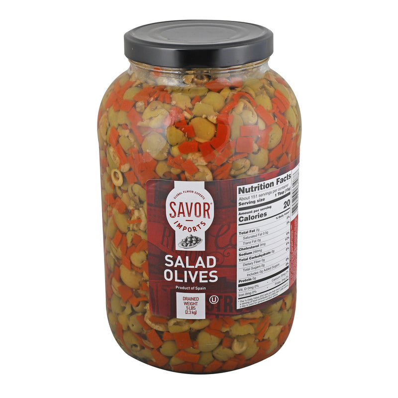 Savor Imports Salad Olive Olives Ga 1 Gallon - 4 Per Case.